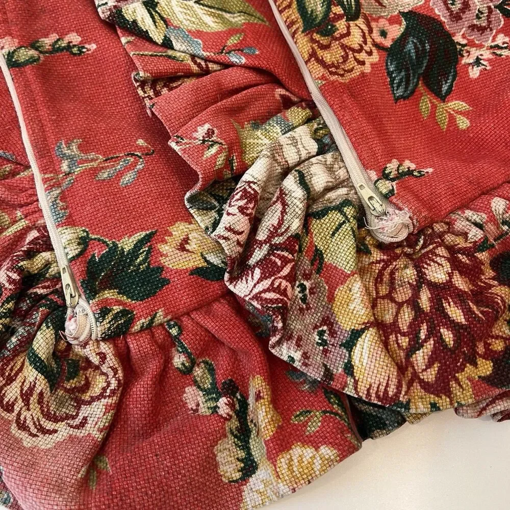 Vintage Ralph Lauren AYLESBURY Euro Shams Cotton Barkcloth ~ Set of 2 16” X 17”